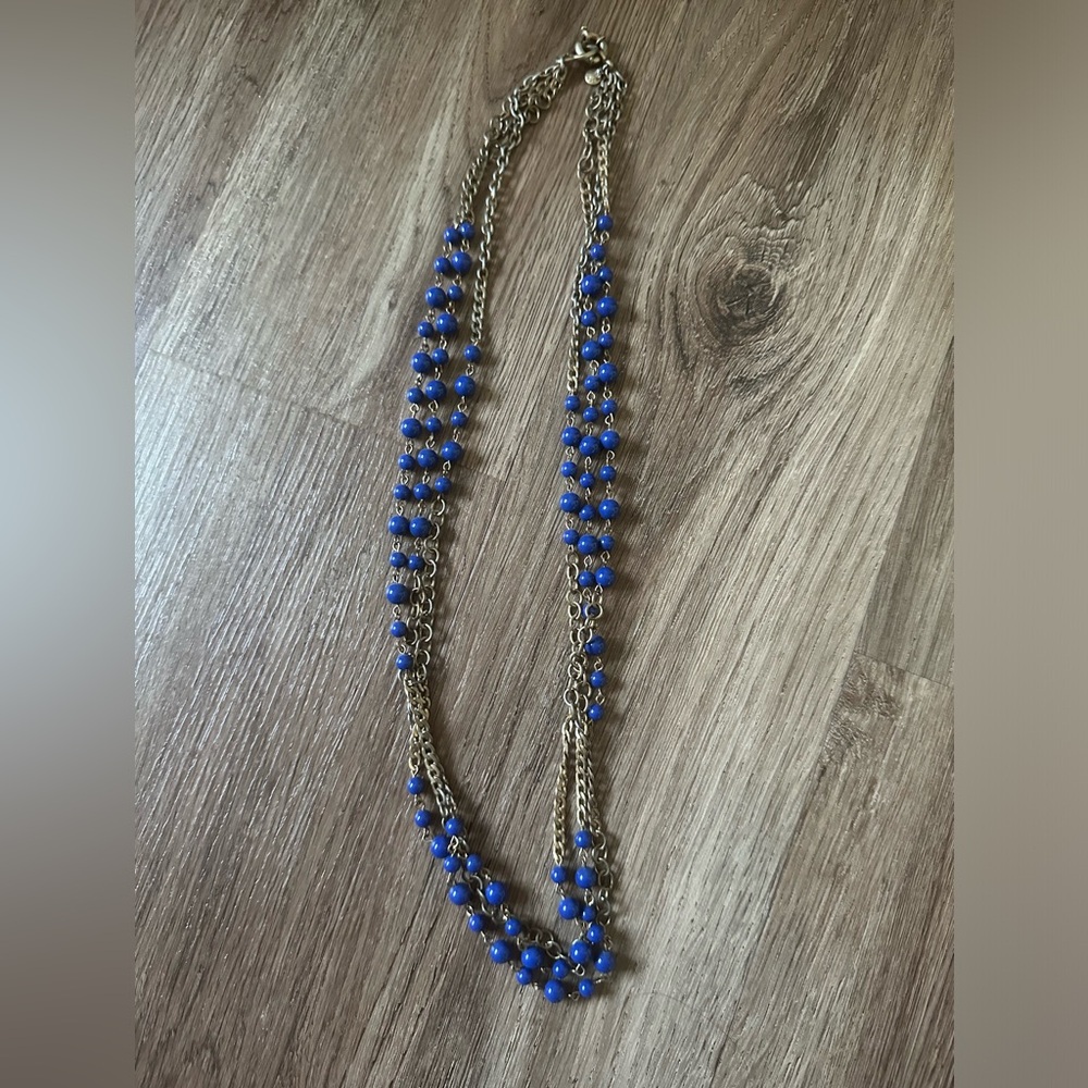 Jcrew cobalt blue beaded necklace